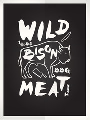 Wild bison meat
