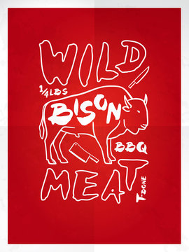 Wild bison meat