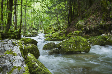 Cascades du Hérisson in Jura, France