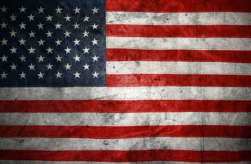 Fototapeta premium Grunge American flag