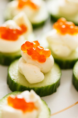 canape with caviar