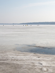 Dangerous fishing on the lake
