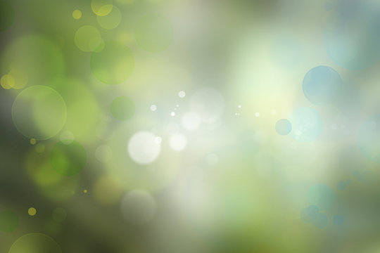 Abstract blue and green spring blurred background