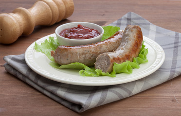 Fried sausages