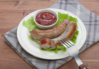 Fried sausages