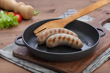 Fried sausages