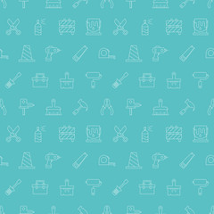 Tool line icon pattern set