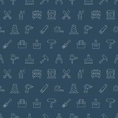 Tool line icon pattern set