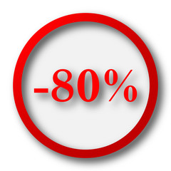 80 percent discount icon