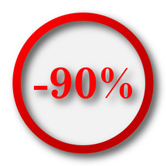 90 percent discount icon