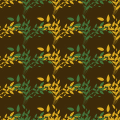 Seamless pattern of  branch of plants