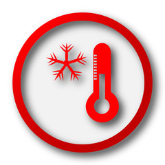 Snowflake with thermometer icon