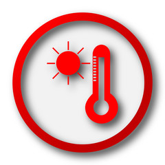 Sun and thermometer icon