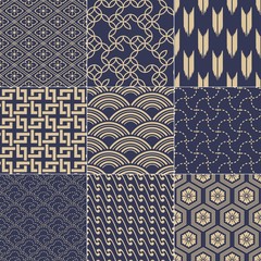 seamless japanese mesh pattern - 80561256