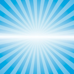 Blue Background With Sunburst. Vector Illustration
