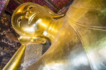 Impressive Reclining Buddha Statue, Bangkok, Thailand
