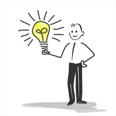 Illustration of a business man presenting an idea - vektor