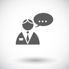 Man speak single icon.