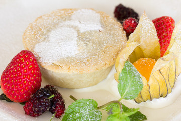 homemade fruit cakes on the plate