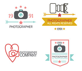 Photography Badges and Labels in Vintage Style
