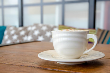 A cup of coffee in cafe