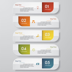 Design clean number banners template. Vector.