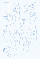 vector set Hands Icons - Illustration
