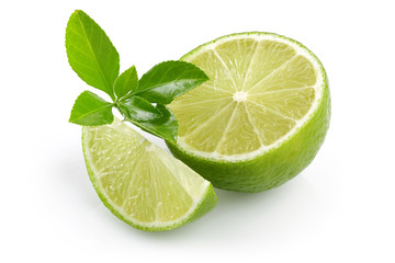 Half Lime, slice lime and leaves