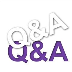 Icono texto Q&A recortado