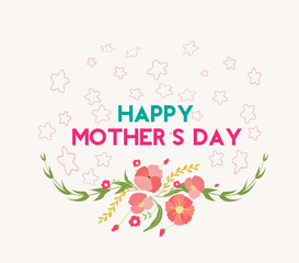 happy mother day greeting card