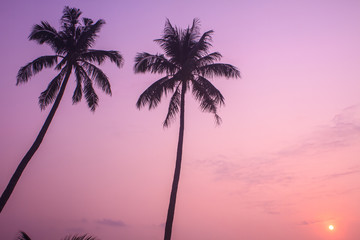 Obraz na płótnie Canvas beautiful sunrise on tropical sea