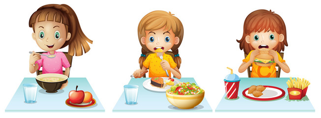 Cartoon Kids Eating Lunch photos, royalty-free images ...