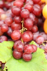 Fresh grapes at the market