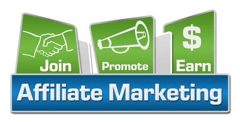 Affiliate Marketing Blue Green Rounded Squares