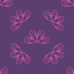 Seamless background with abstract flowers