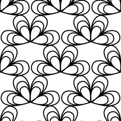 Seamless patter with abstract flowers