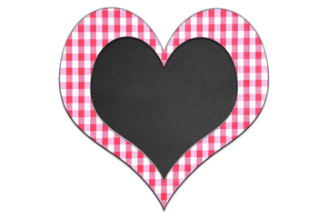 Checkered cloth heart.