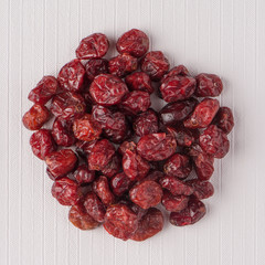 Circle of dried cranberries