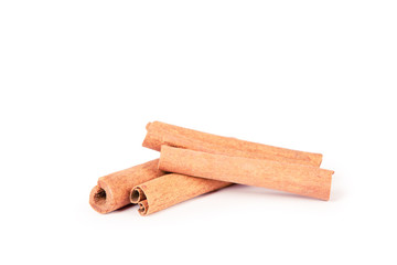 cinnamon isolated on white background