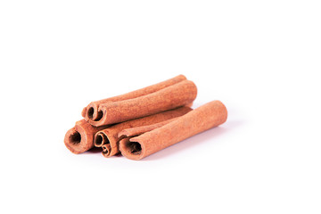 cinnamon isolated on white background