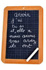 Verbe avoir sur l'ardoise