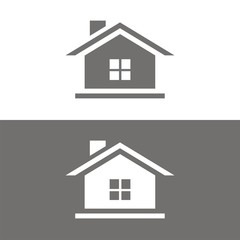 Icono casa ventana BN