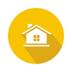 Icono casa ventana amarillo sombra