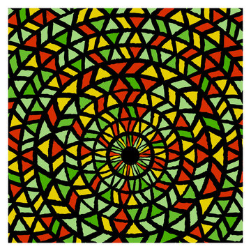 Ethnic traditional colorful round pattern vector