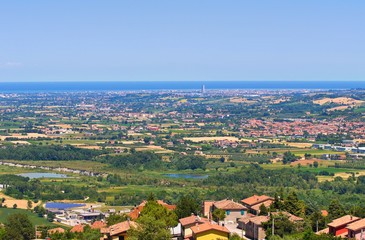 Fototapeta premium Panoramic view of Emilia-Romagna. Italy.