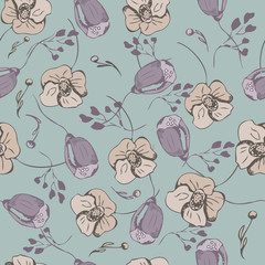 Seamless colorful floral pattern elements 11