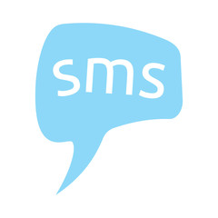 SMS in speech bubble