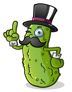 Pickle Gentleman Cartoon Character