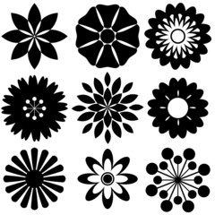 Black floral templates