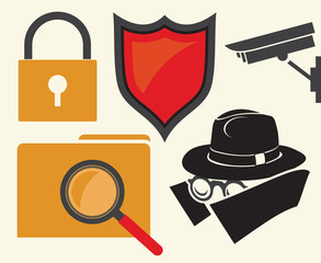 Security - protection flat icons